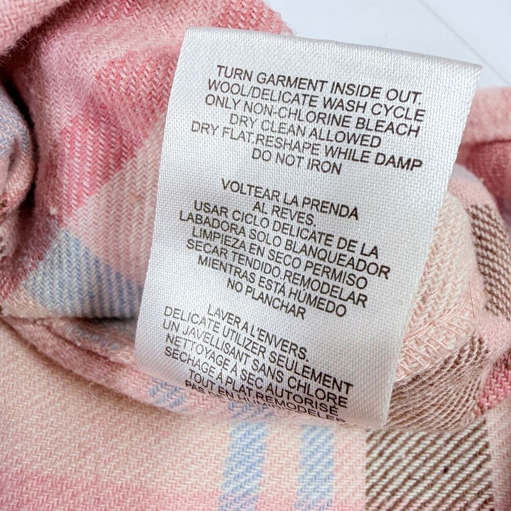 Barbiecore Shacket Pink Plaid Retro‎ Logo Oversized Flannel Barbie Small - Picture 11 of 11